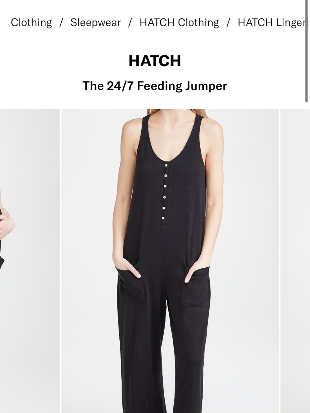 Hatch 24/7 Feeding Jumper - Black
